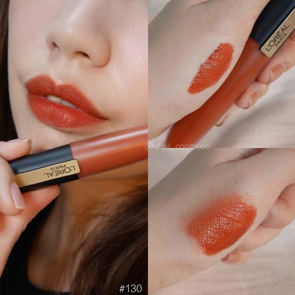 歐萊雅小鋼筆130試色，土橘調的超美黃昏色唇釉