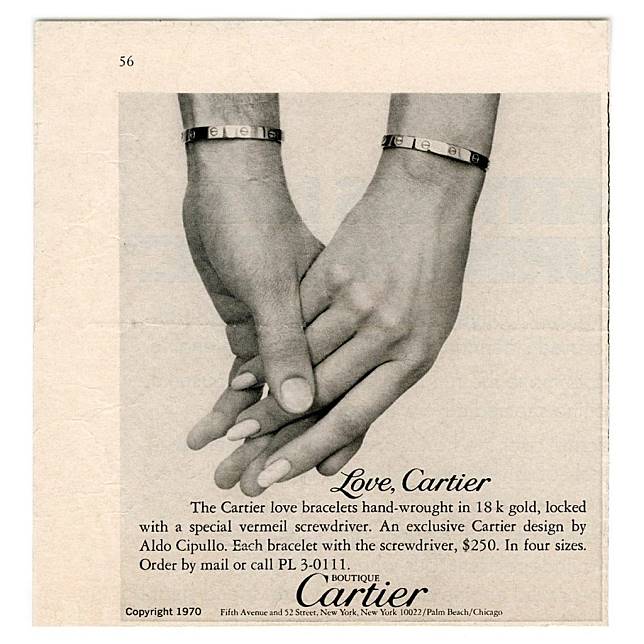 不只是「以爱为生」的手环 Cartier Love系列诞生50年依然迷人的魅力