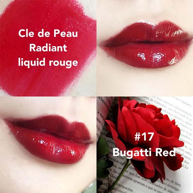 CPB肌肤之钥唇釉17色号试色分享，饱和度很高的正红色！
