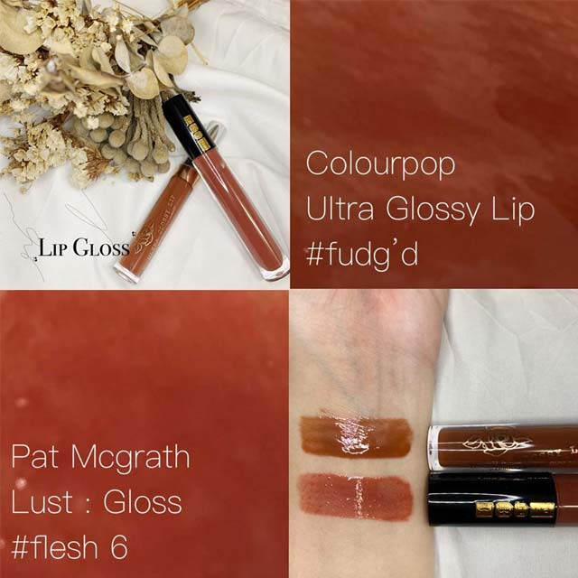 Colourpop#fudgd与Pat Mcgrath#flesh6唇釉试色分享