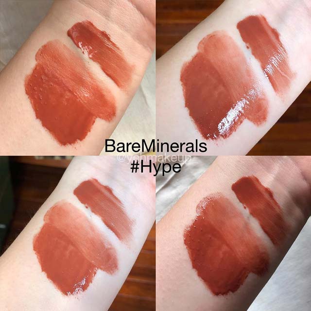 bareMinerals唇釉Hype色号试色分享，超美的唇蜜